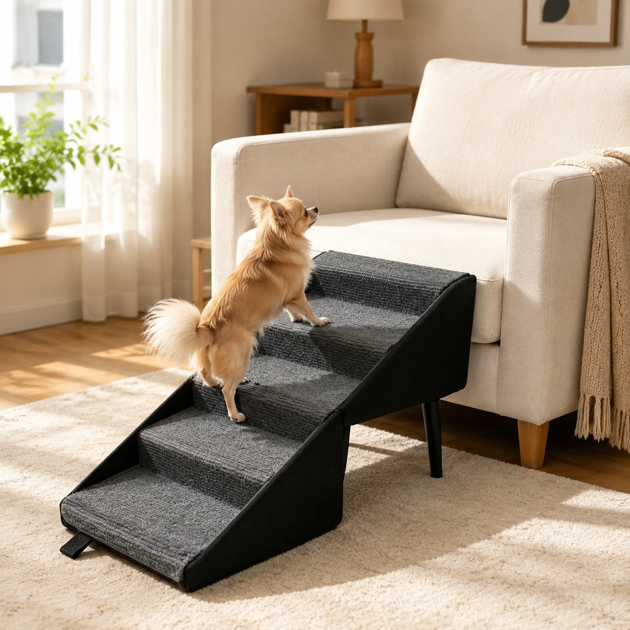 Convertible Pet Ramp & Step Stool for Dogs with Anti-Slip Design | Versatile Accessory for Safe Climbing
