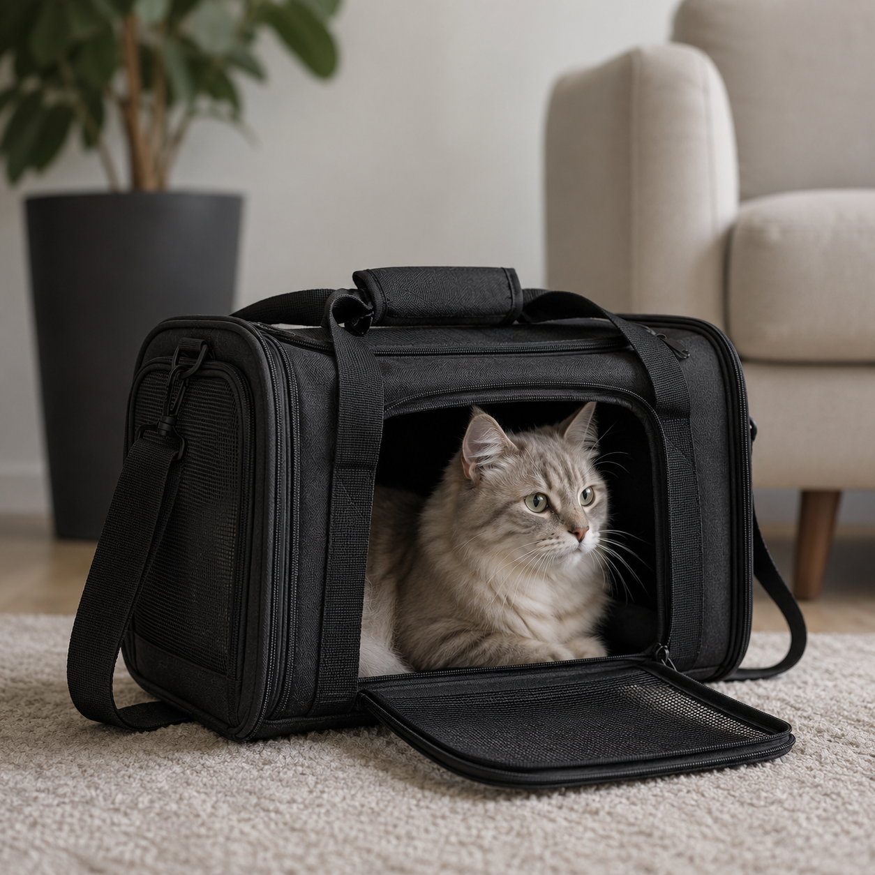 oft-Sided Cat Carrier for Small Cats & Dogs – Travel Bag