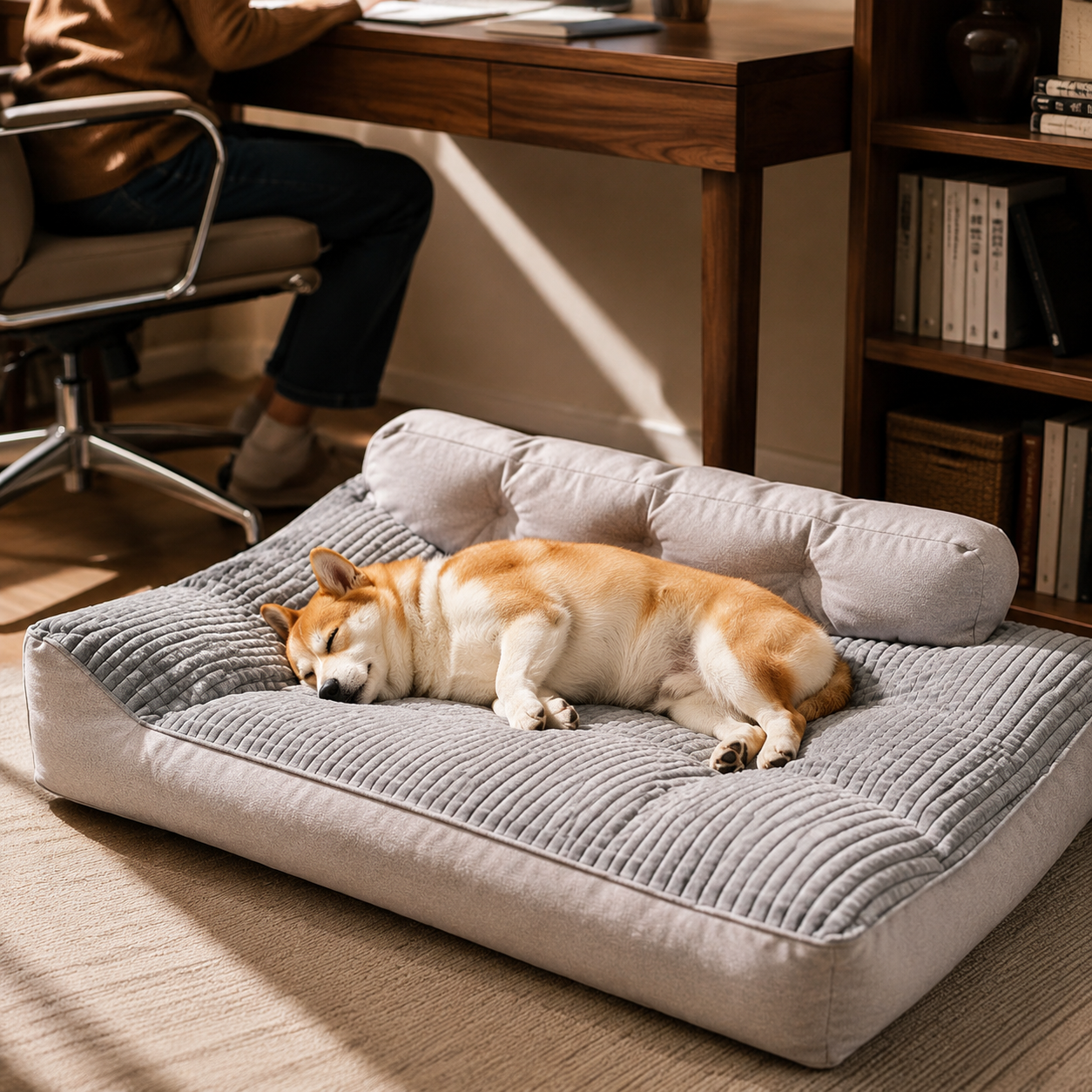 Comfort Haven | Large Orthopedic Dog Bed with Thickened Support | Cozy Design for Ultimate Comfort