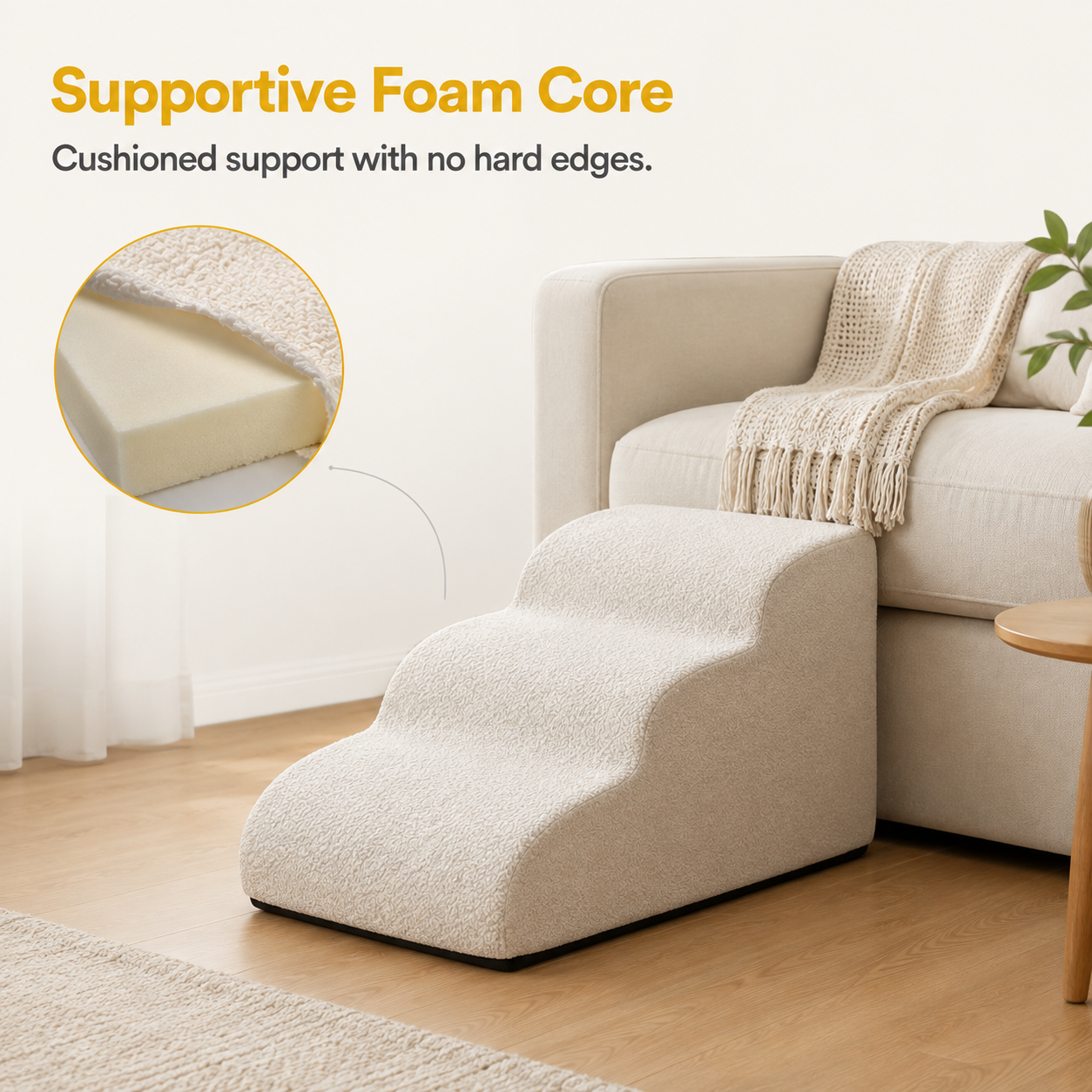 Comfort Steps | Dog Stairs for Bed with Non-Slip Design | Soft Foam for Easy Access