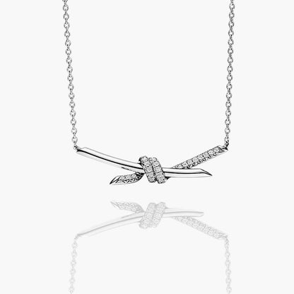 Pavé Knot Pendant Necklace