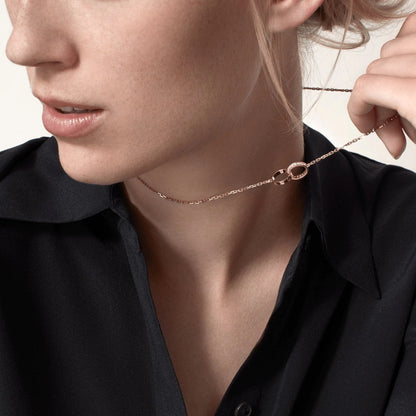 Interlocking Love Ring Pendant Necklace
