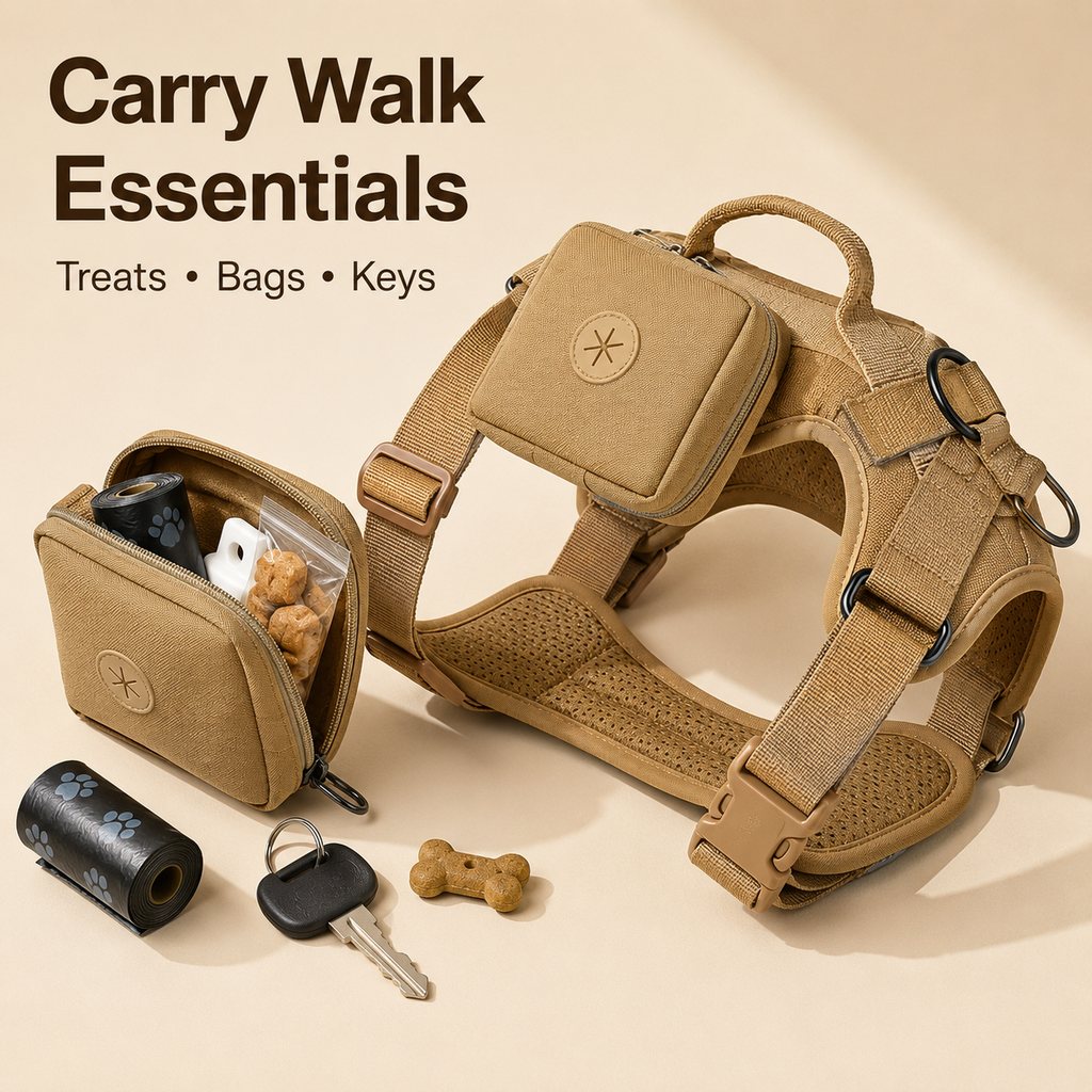 5-Piece Tactical Dog Harness Set for Hiking & Training - Better Control for Strong Dogs
