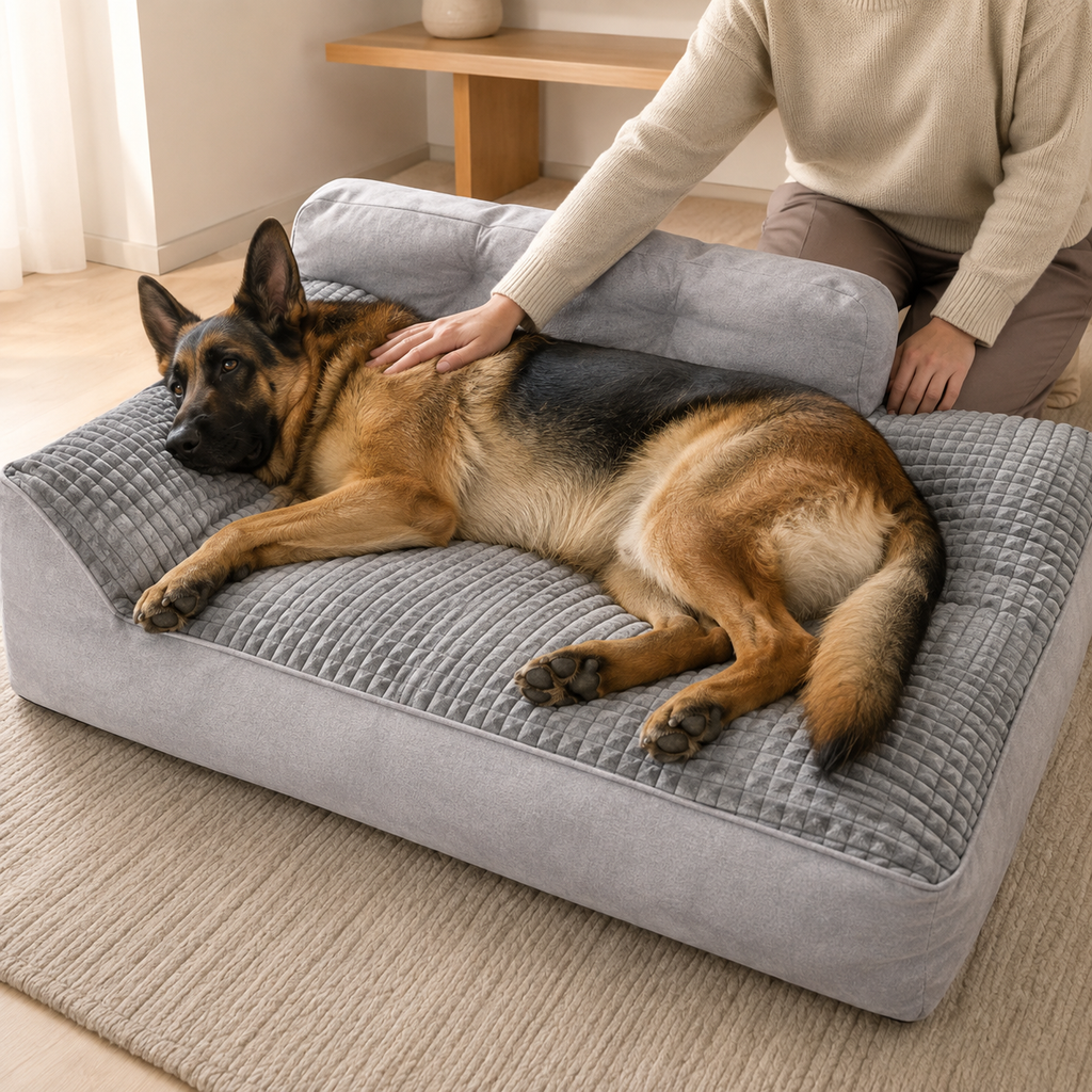 Comfort Haven | Large Orthopedic Dog Bed with Thickened Support | Cozy Design for Ultimate Comfort