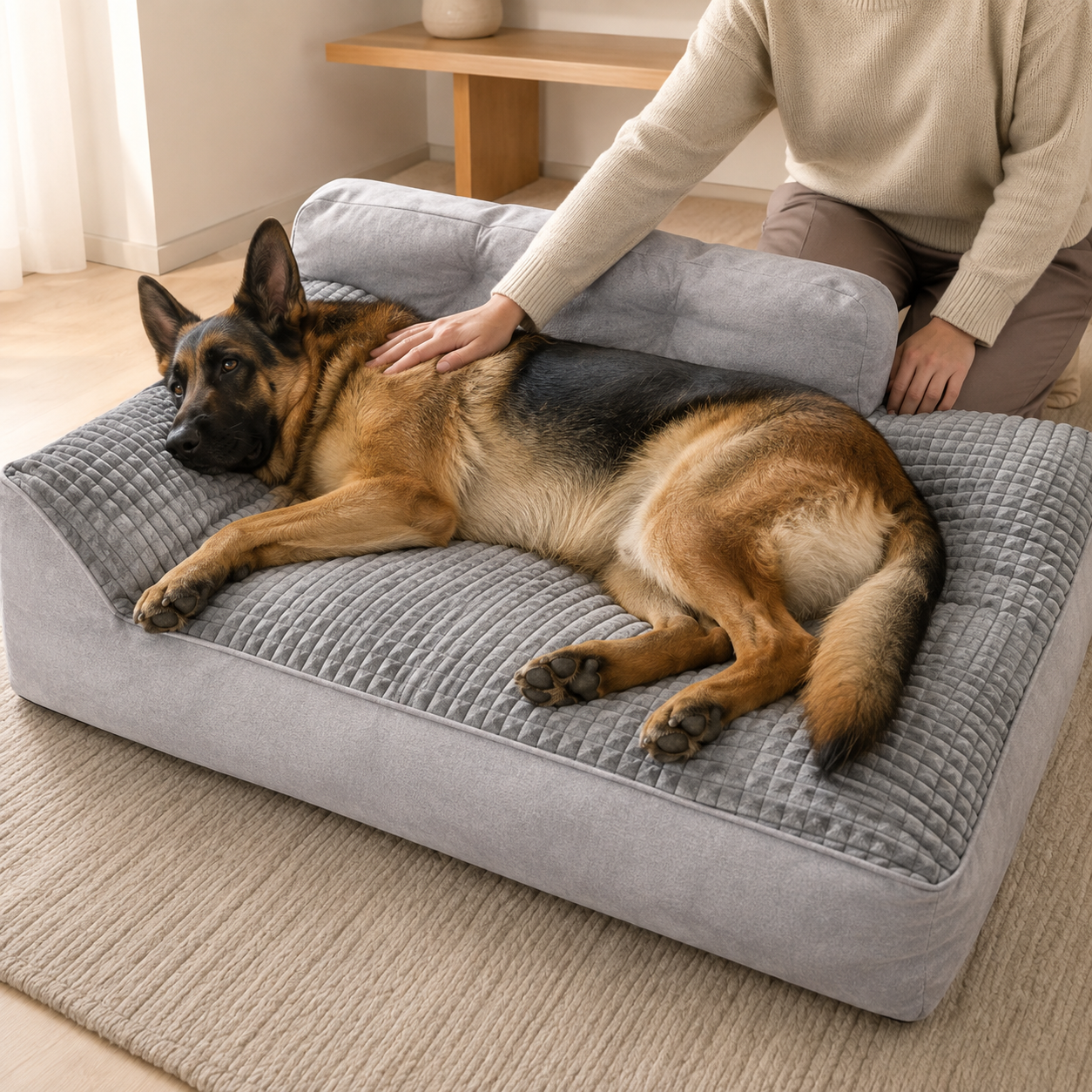 Comfort Haven | Large Orthopedic Dog Bed with Thickened Support | Cozy Design for Ultimate Comfort
