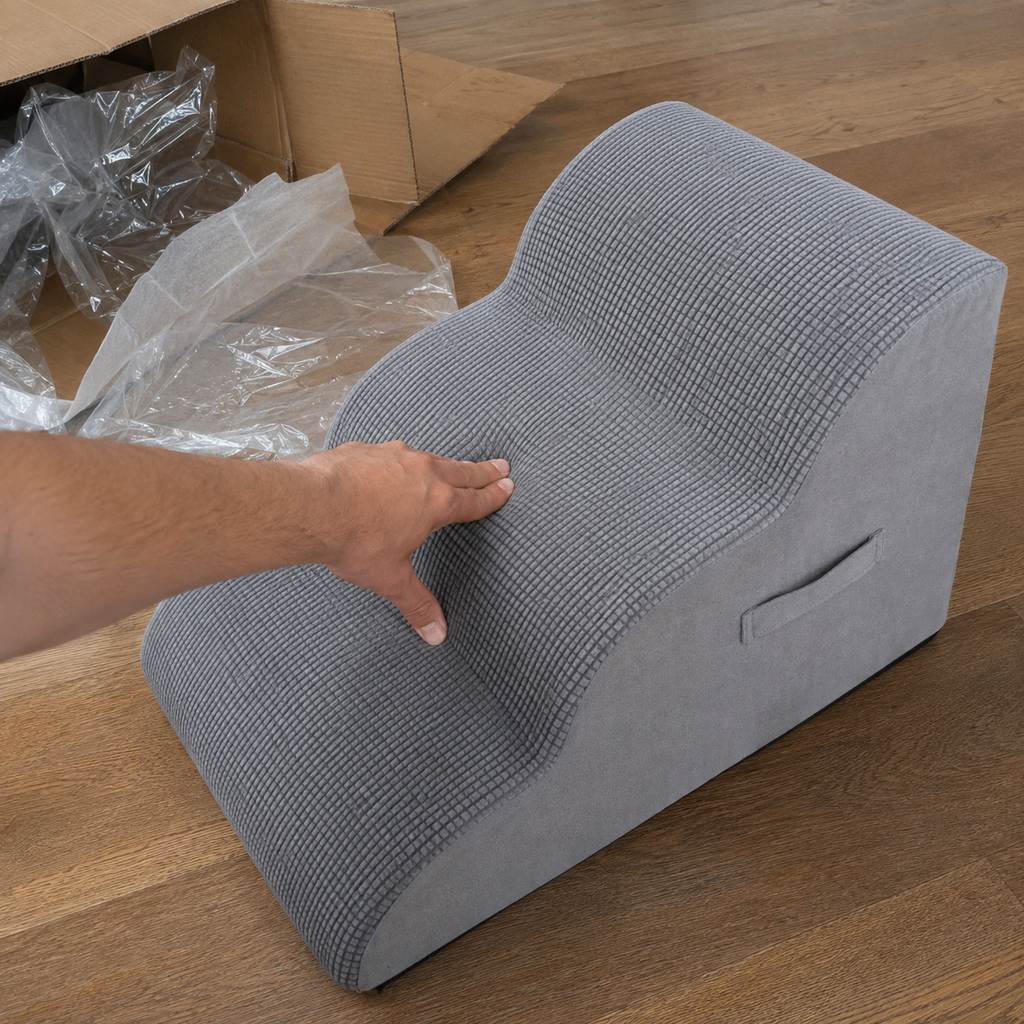 SnugNest | Dog Stairs for Bed with Hidden Storage | Stylish & Durable Accessory for Easy Pet Access