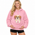 Hands-Free Pet Carrier Hoodie – Cozy Front Pouch for Cats & Small Dogs at Home & Everyday Outings