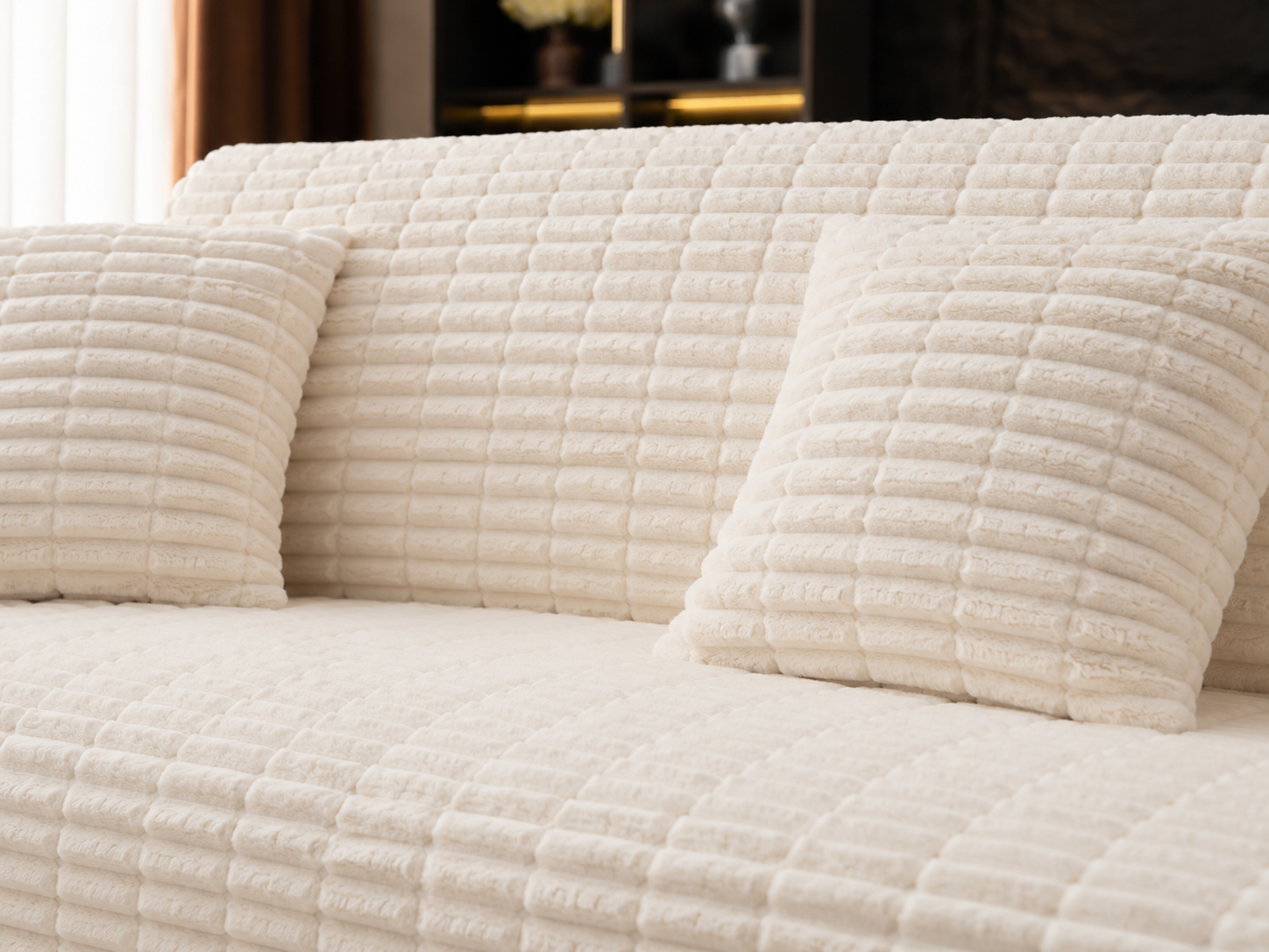 Cozy Flannel | Waterproof Sofa Cover with Non-Slip Backing | Pet-Friendly Protection for Ultimate Comfort