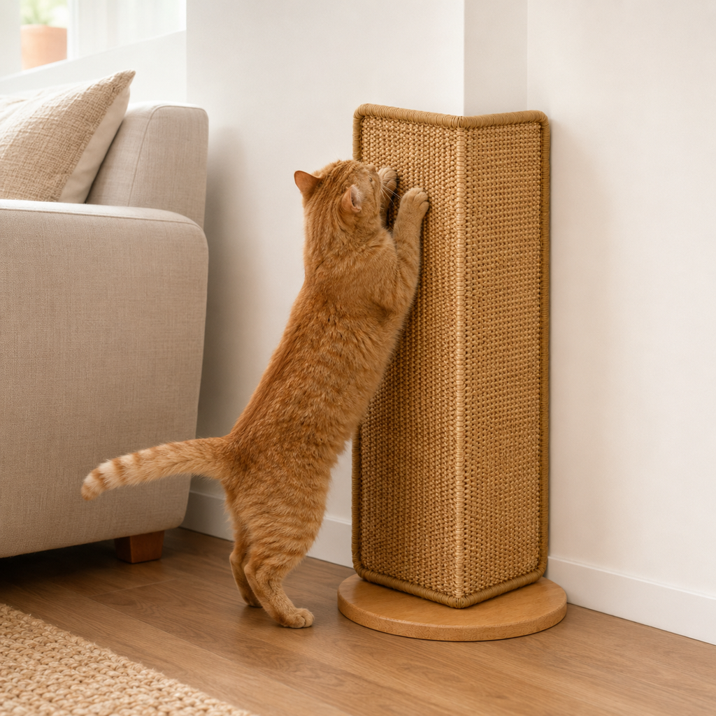 Durable Sisal Cat Scratching Board with Stable Design | Space-Saving Solution for Sofa and Wall Protection