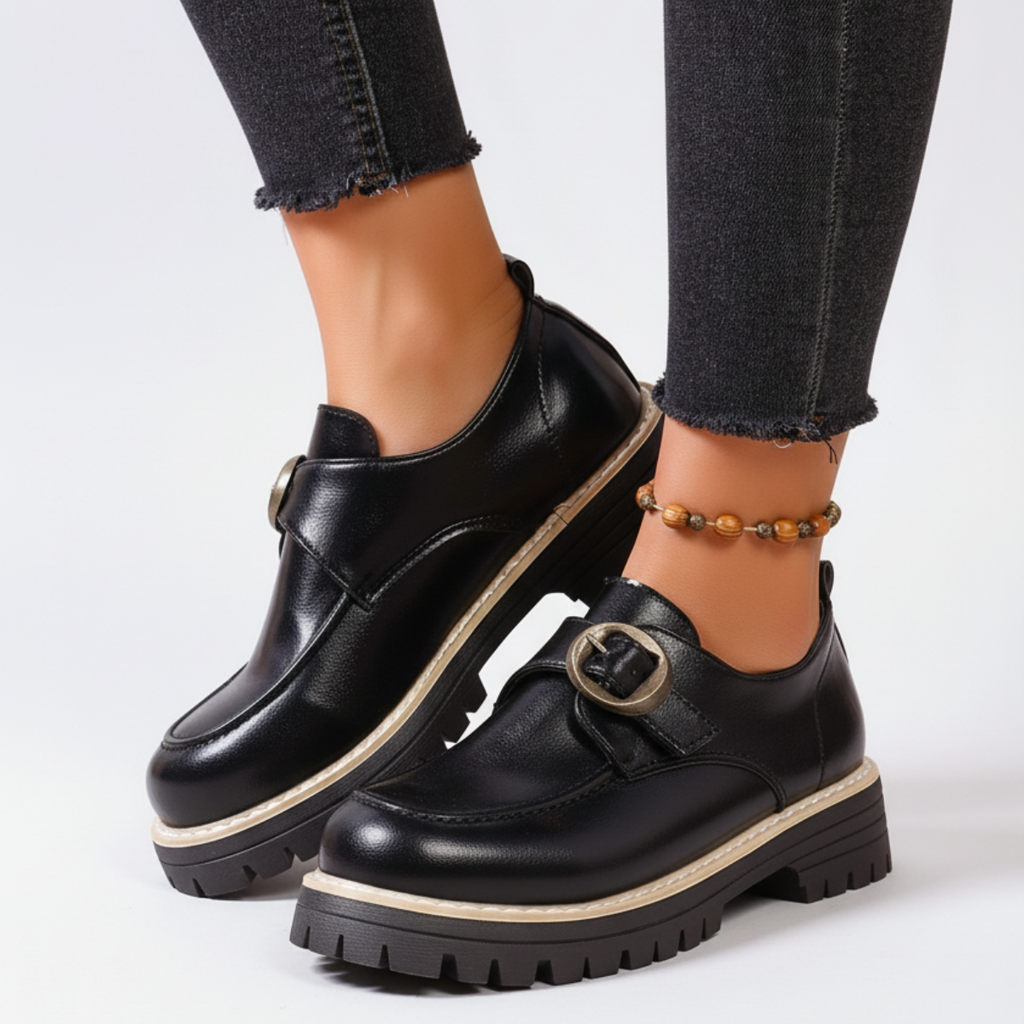 Henrietta Leather Monk Strap Loafers - image 3
