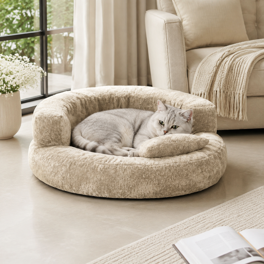 Orthopedic Donut Dog Bed with Pillows