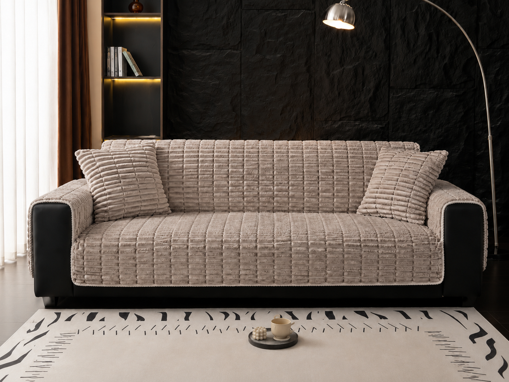 Cozy Flannel | Waterproof Sofa Cover with Non-Slip Backing | Pet-Friendly Protection for Ultimate Comfort