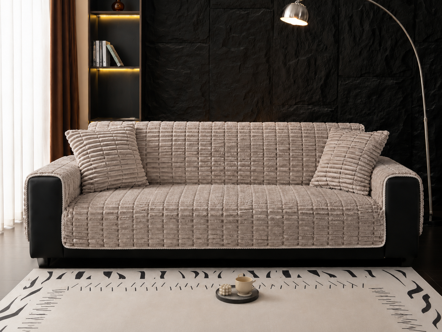 Cozy Flannel | Waterproof Sofa Cover with Non-Slip Backing | Pet-Friendly Protection for Ultimate Comfort