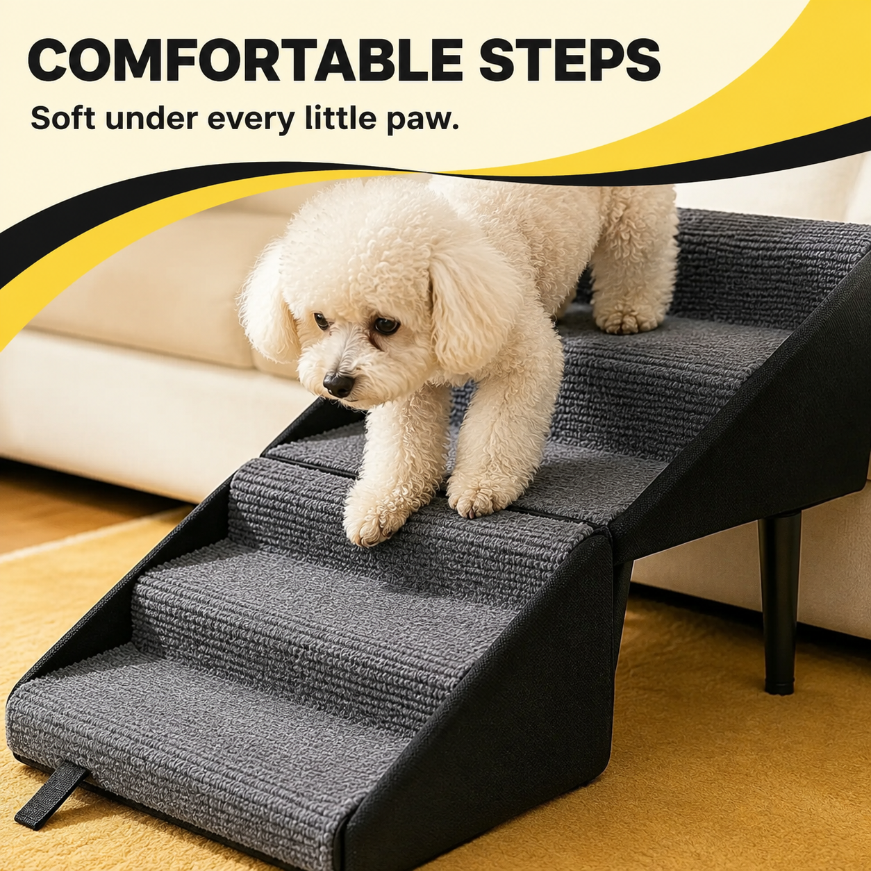 Convertible Pet Ramp & Step Stool for Dogs with Anti-Slip Design | Versatile Accessory for Safe Climbing