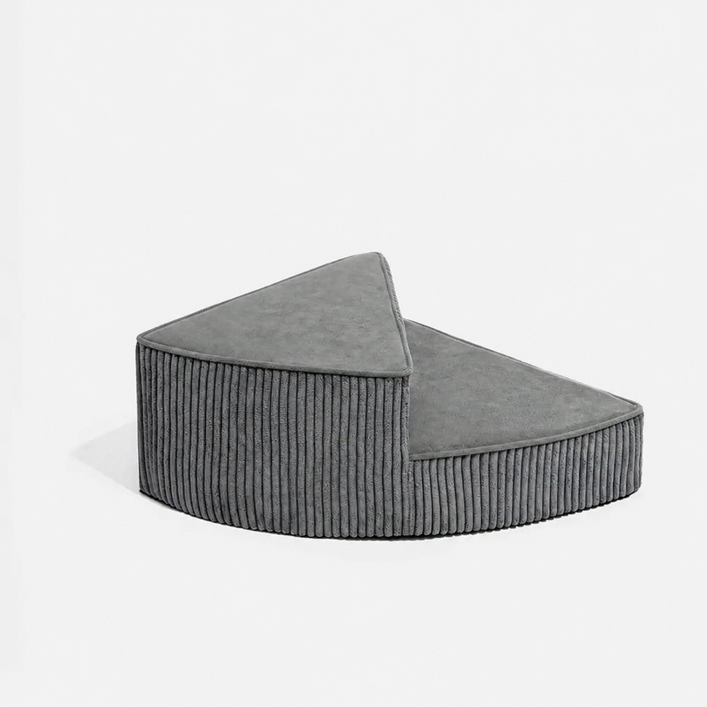 Spiral Dog Stairs for Bed – Corduroy Corner Steps That Hug the Furniture