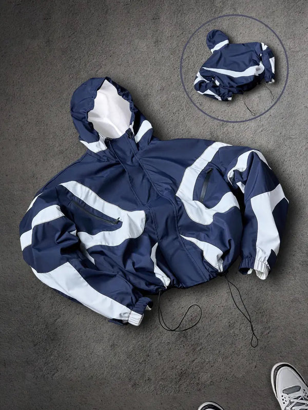 Oswin Hooded Colorblock Windbreaker - image 1