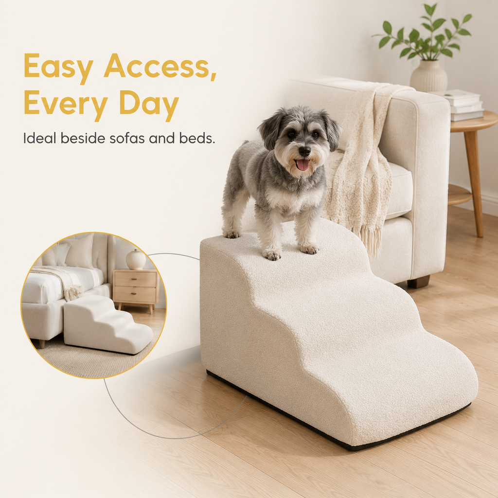 Comfort Steps | Dog Stairs for Bed with Non-Slip Design | Soft Foam for Easy Access