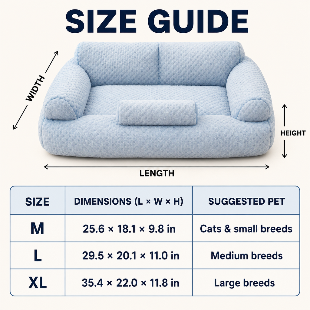 Ice Silk Cooling Dog Bed – Breathable Summer Sofa Bed with Washable Cover