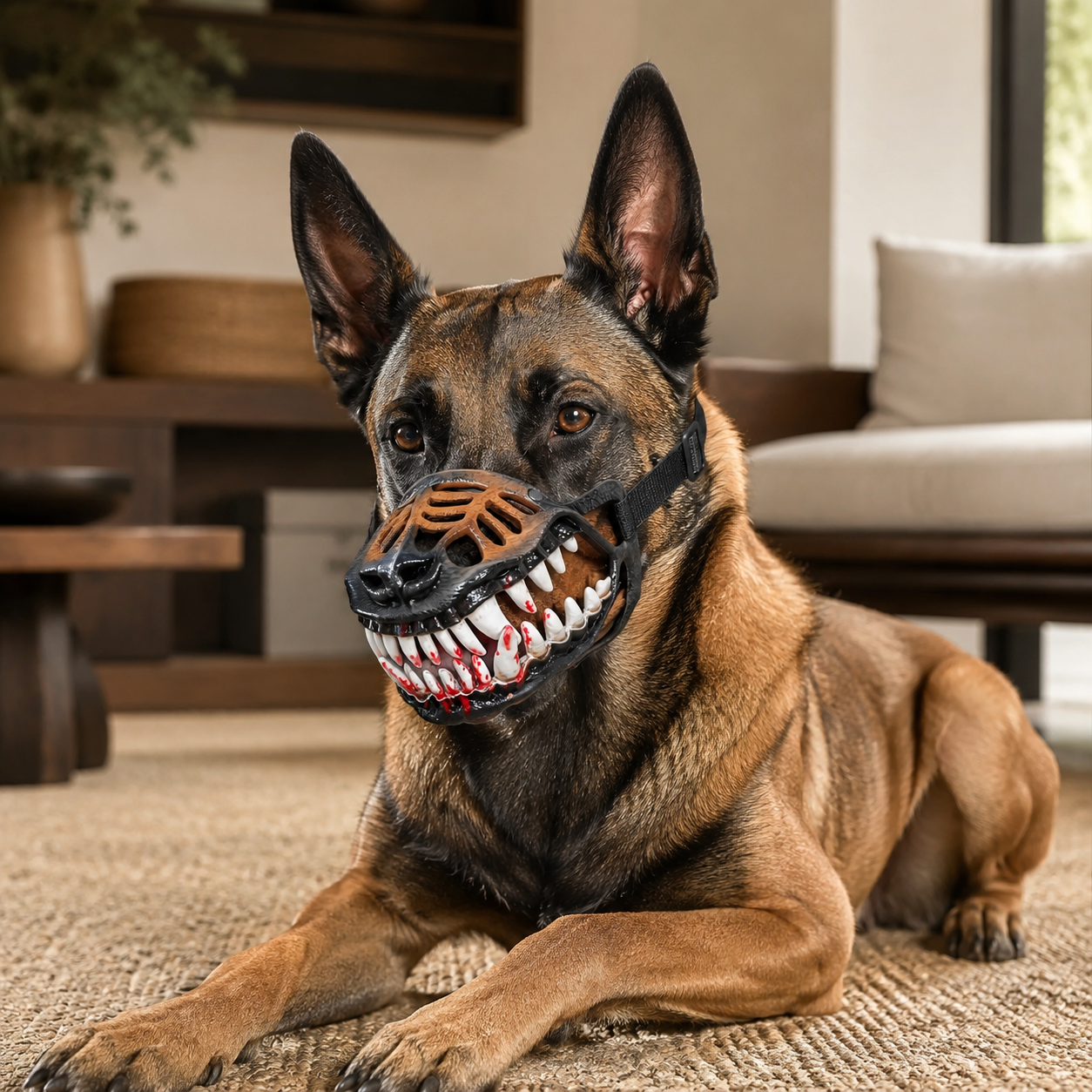 Pet Comfort | Dog Mouth Cover with Adjustable Fit & Breathable Design | Perfect for Medium and Large Dogs