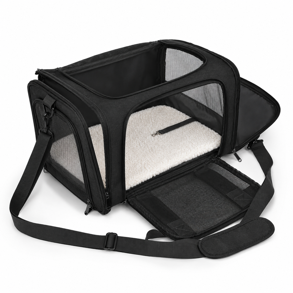 oft-Sided Cat Carrier for Small Cats & Dogs – Travel Bag