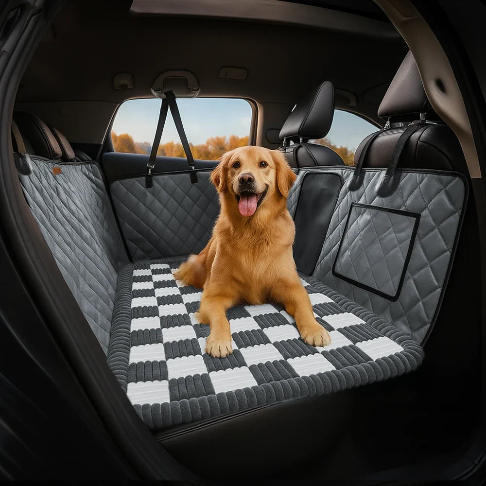 Chenille Comfort Mat for Dog Car Seat Covers – Soft Add-On Travel Pad - view 4