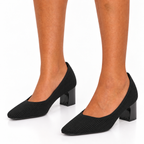 Sienna | Knit Block Heel Pointed Toe Pumps