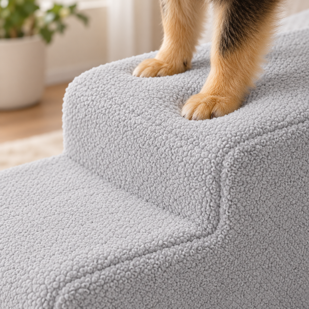 Dog Ramp for Bed with Non-Slip Base | Gentle Access for Senior and Small Pets