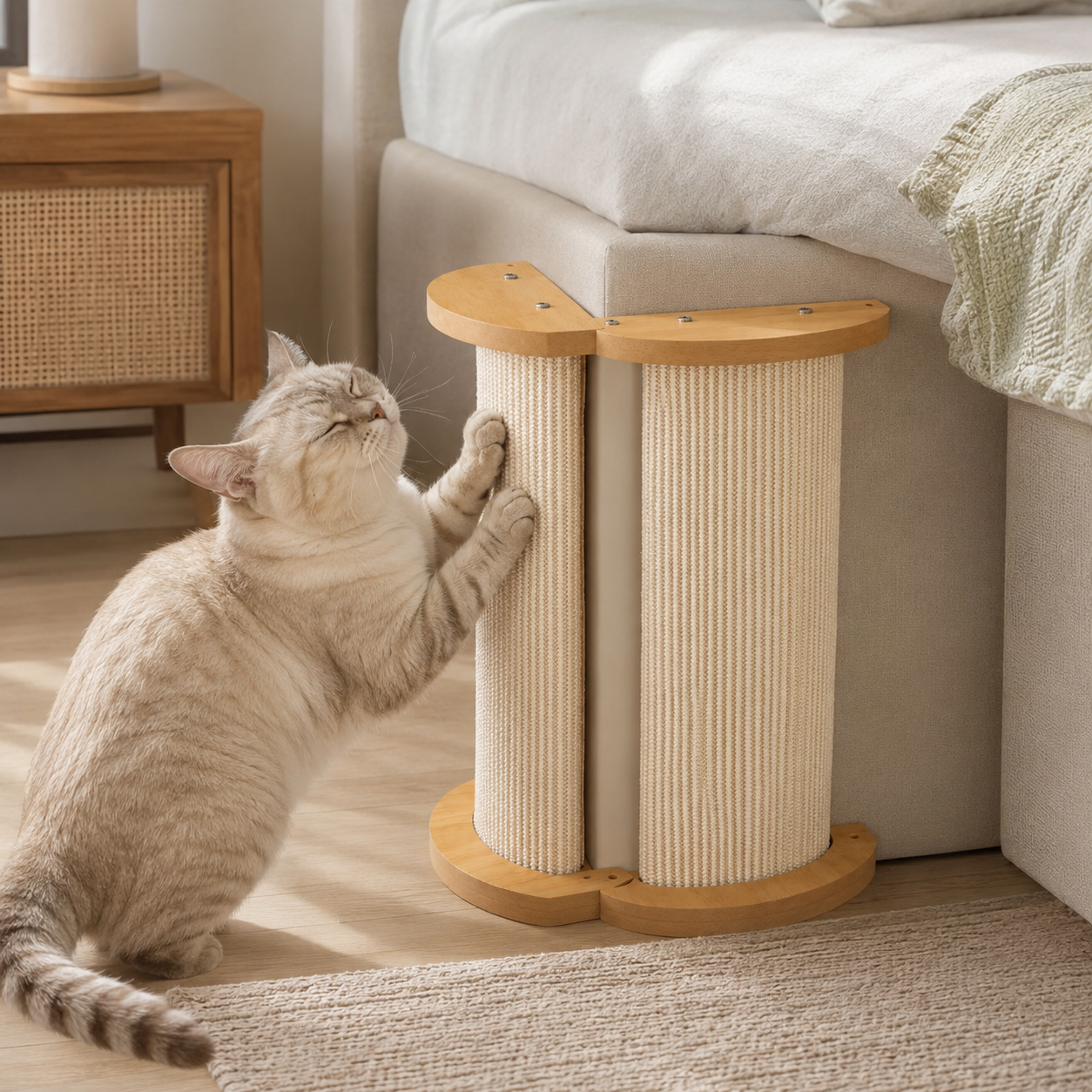 Corner Cat Scratcher for Sofa & Couch – Sisal Furniture Protector