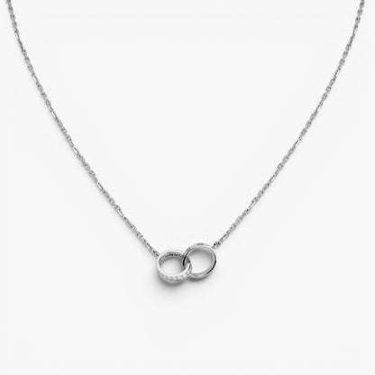 Interlocking Love Ring Pendant Necklace