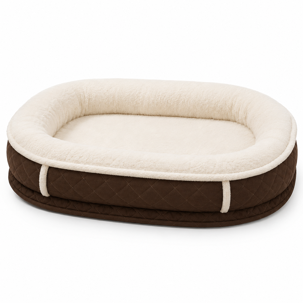 Orthopedic Dog Bed | Plush Faux Leather with Removable Cover | Cozy Retreat for Joint Support