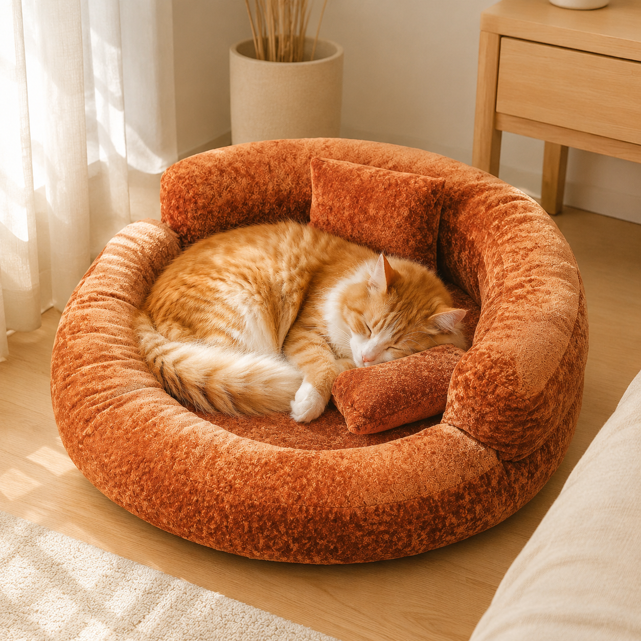 Orthopedic Donut Dog Bed with Pillows