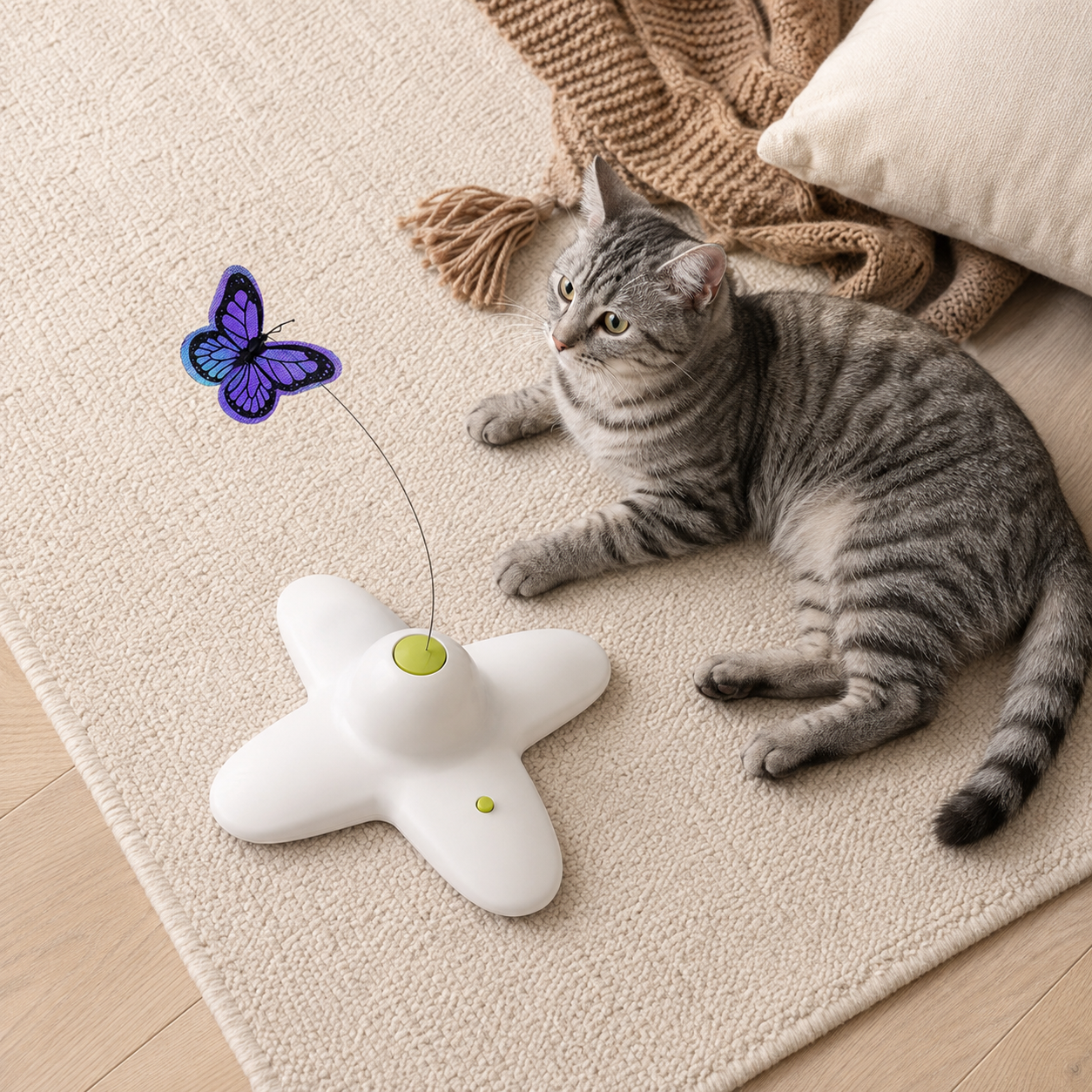 Automaic Butterfly Funny Cat Toy