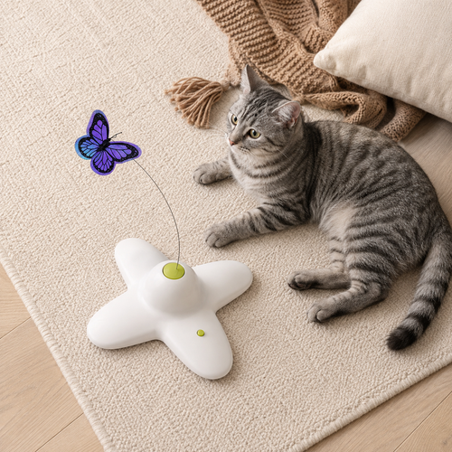 Automaic Butterfly Funny Cat Toy