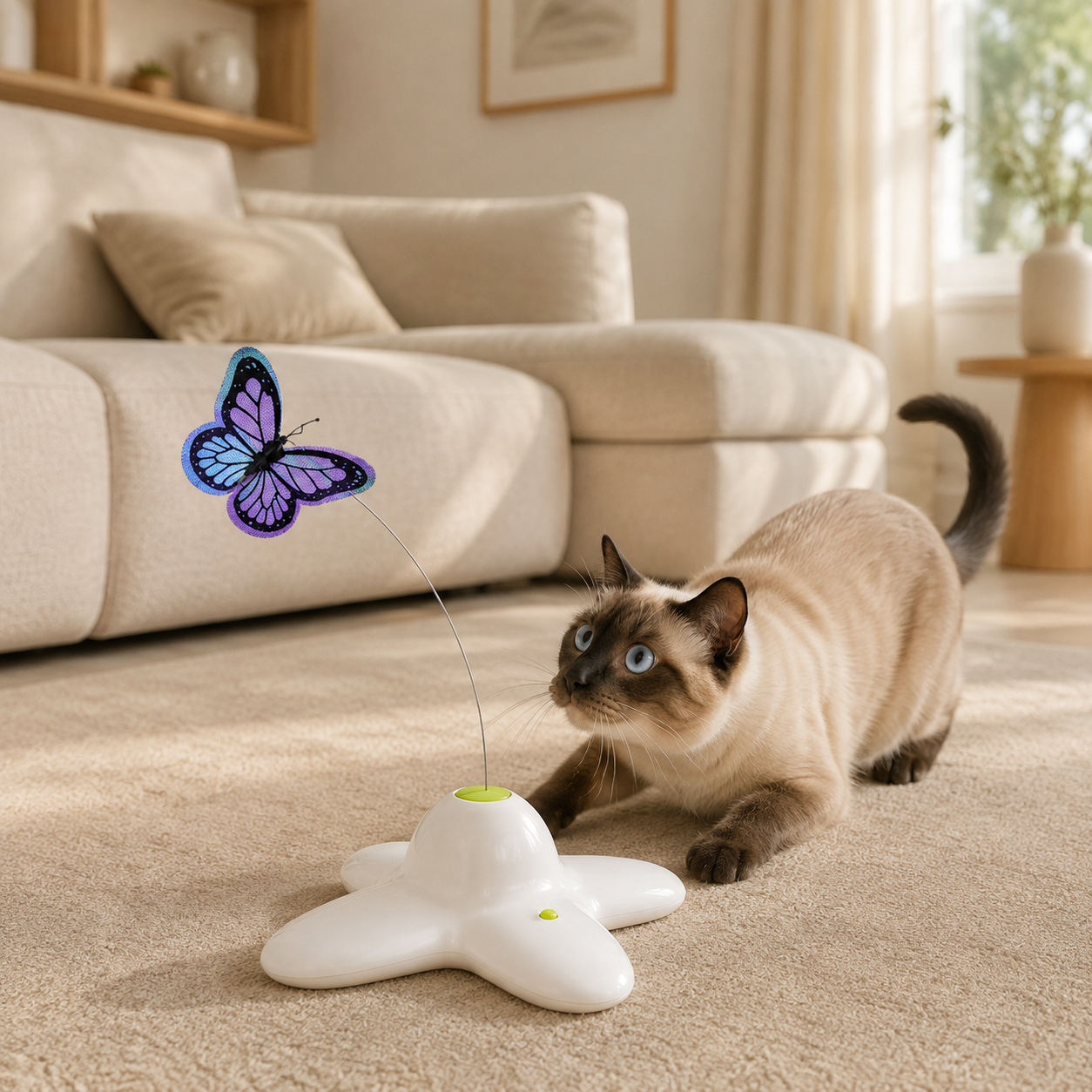 Automaic Butterfly Funny Cat Toy