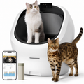Smart Cat Automatic Self-Cleaning Litter Box with AI Waste Analysis | Odor Control & Multi-Cat Tracking for Health Monitoring