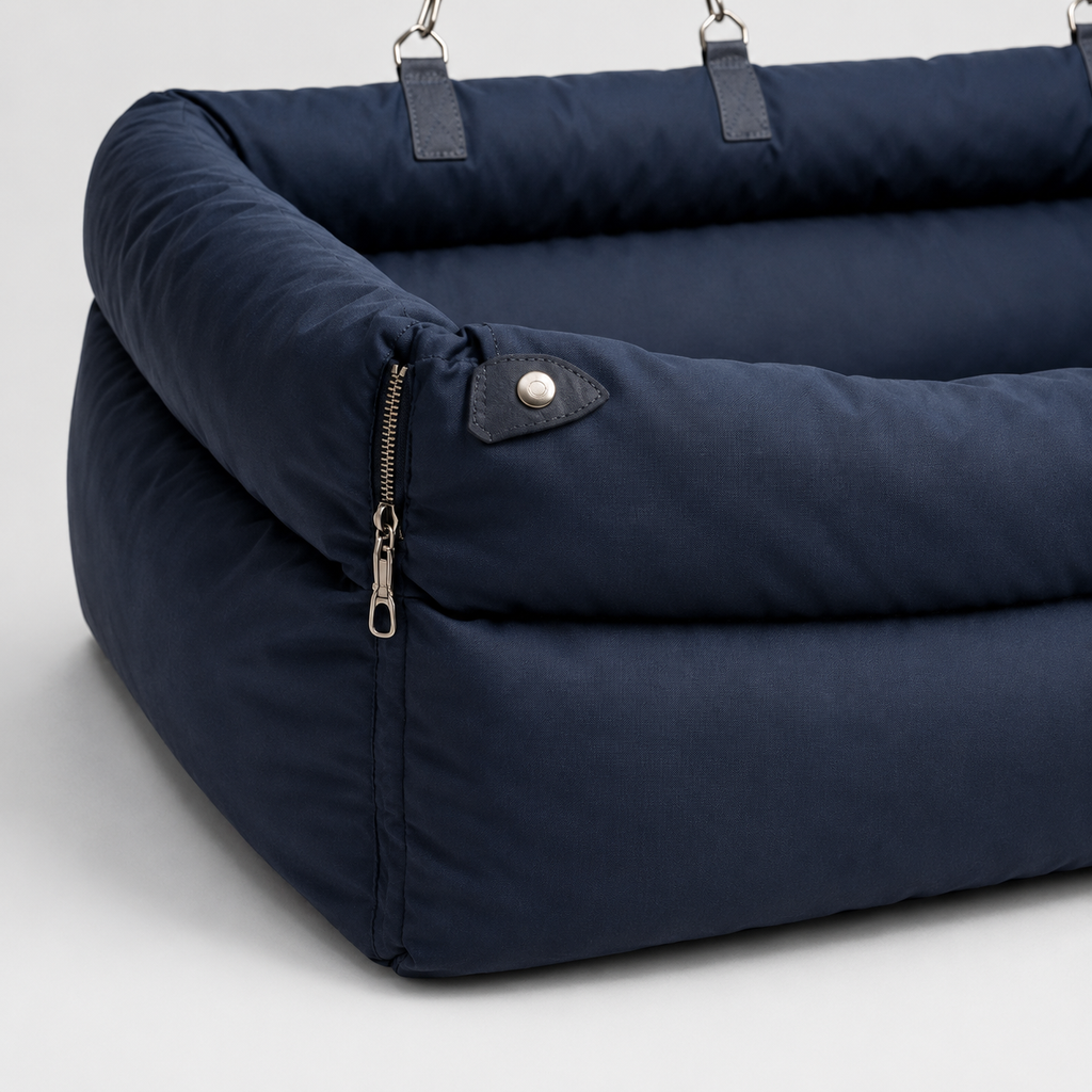 Waterproof Dog Car Seat Bed – Padded Travel Bed for Dogs