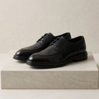 Ace Grey Leather Brogue Shoes