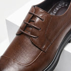 Ace Grey Leather Brogue Shoes