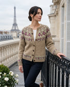 Adeline Women's Fair Isle Yoke Cardigan