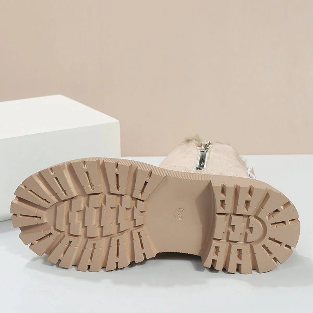 Anastacia | Suede Slip-On Ankle Boots with Fleece Lining for Women
