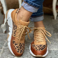 Bernadette | Leopard Print Lace-Up Sneakers for Women