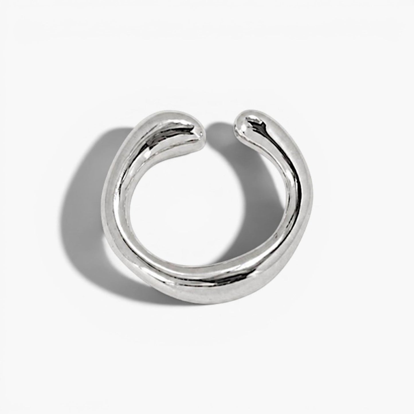 Sculptural Gold Ear Cuff for Cartilage Styling