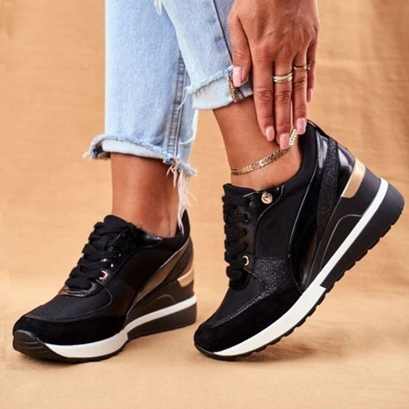 Clara | Lace-Up Platform Sneakers for Women