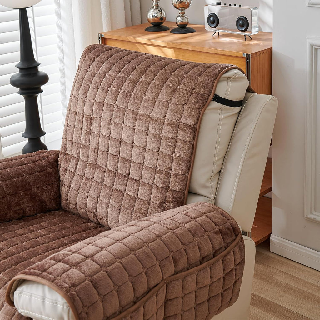 ComfortGuard | Armchair Cover with Pockets & Elastic Band | Soft Flannel Fabric for Ultimate Protection 2