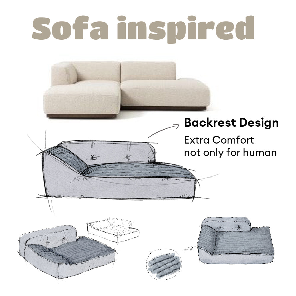 Comfort Haven | Large Dog Bed with Thickened Support | Cozy Design for Ultimate Comfort