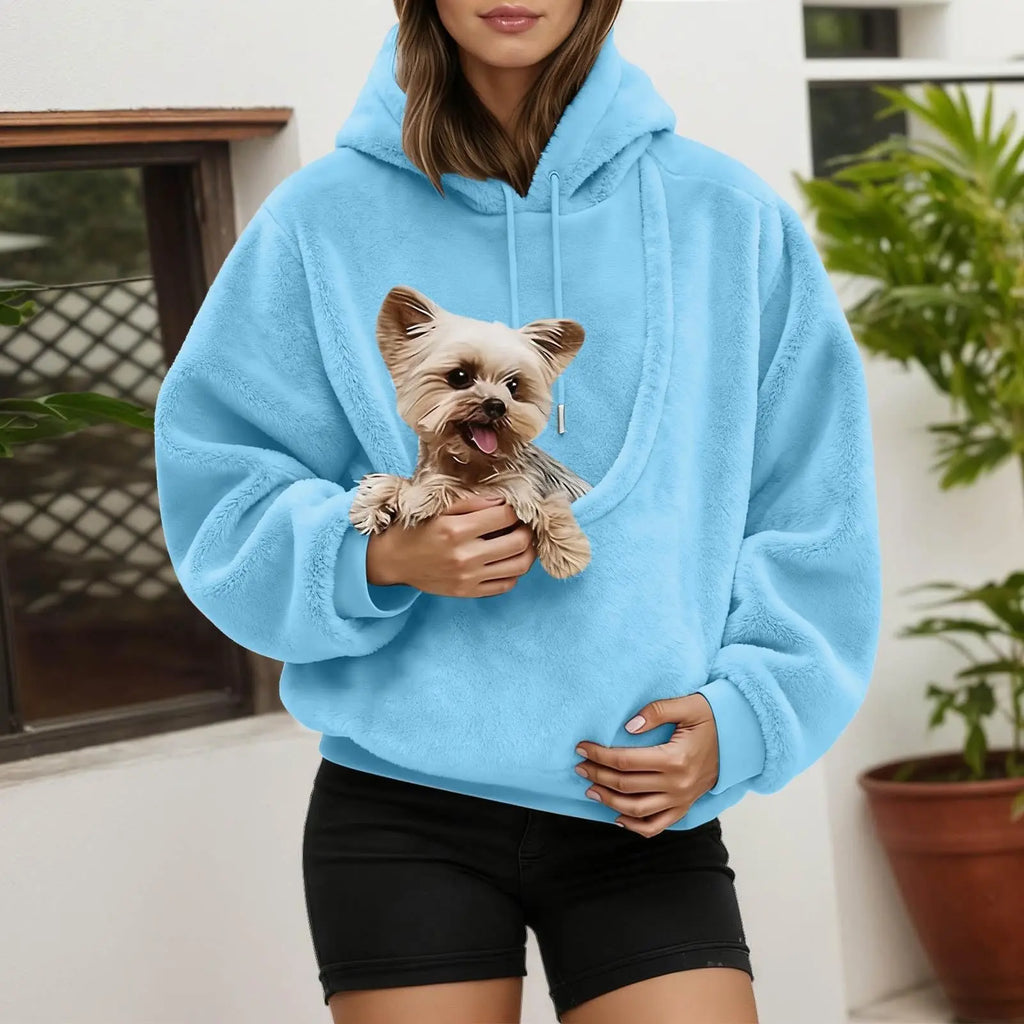Comfort Pet Hoodie | Dog and Cat Hoodie with Kangaroo Pouch for Cozy Carrying