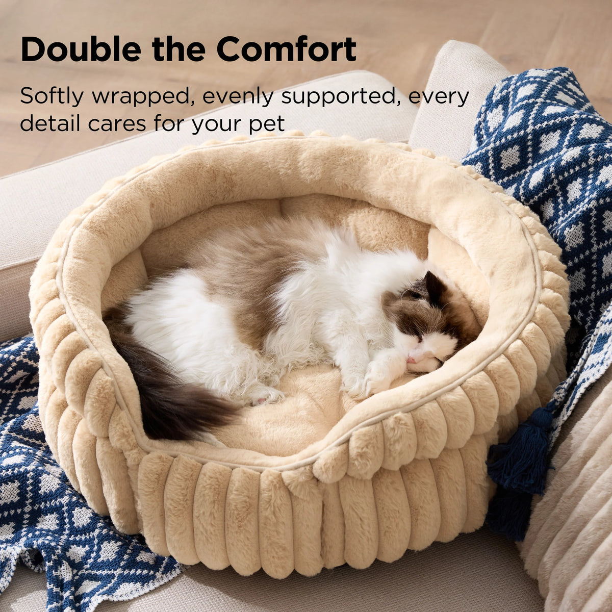 ComfyFleece® Dual-layer Cat Bed