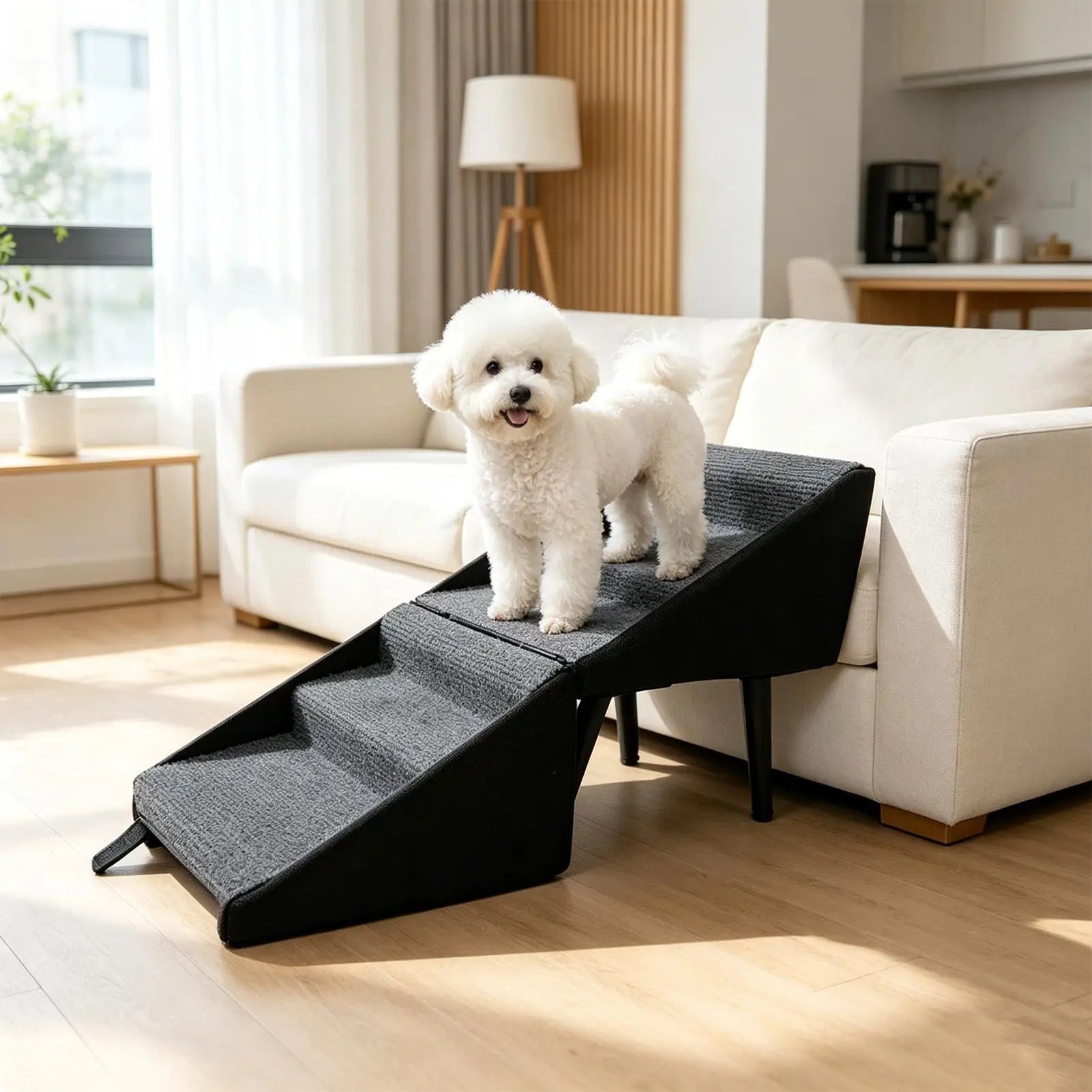 Convertible Pet Ramp & Step Stool for Dogs with Anti-Slip Design | Versatile Accessory for Safe Climbing