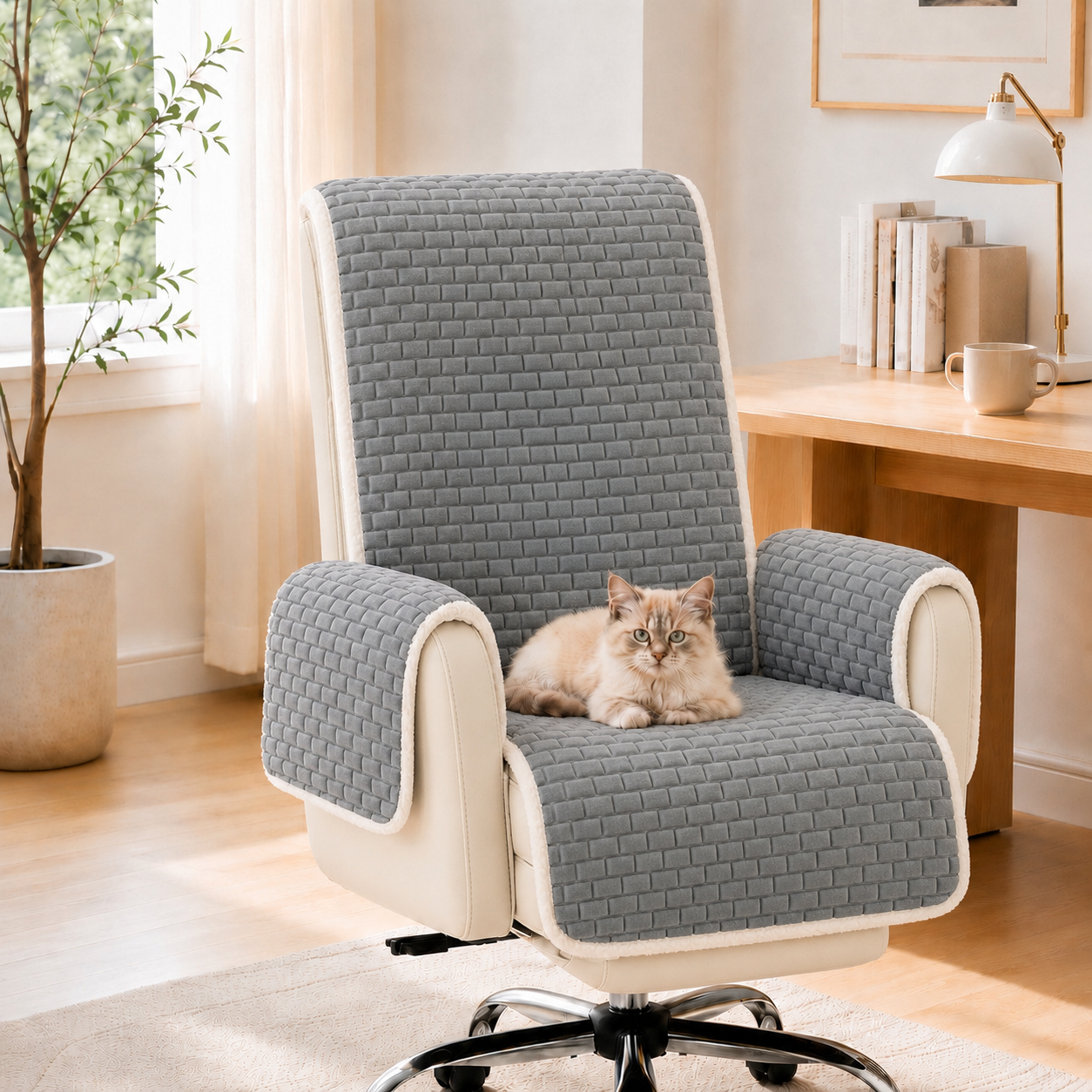 Cozy Cover | Plush Recliner Chair Cover with Scratch-Resistant Fabric | Non-Slip Design for Ultimate Comfort 0