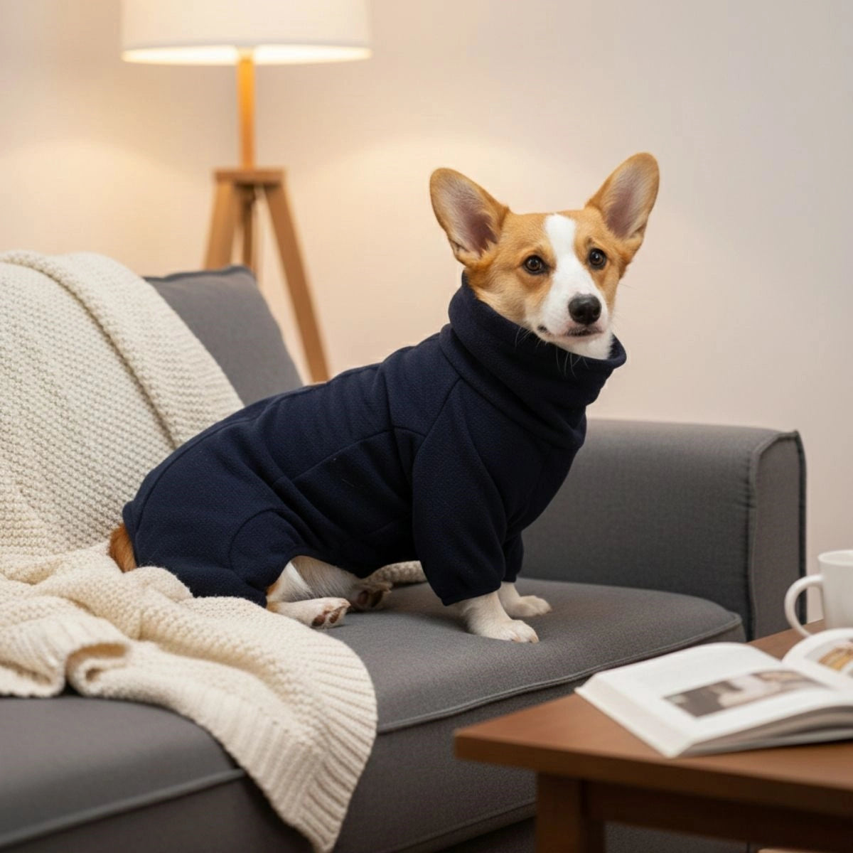 Cozy Fleece | Dog Snow Suit with Full-Body Coverage & Adjustable Fit for Cold Weather